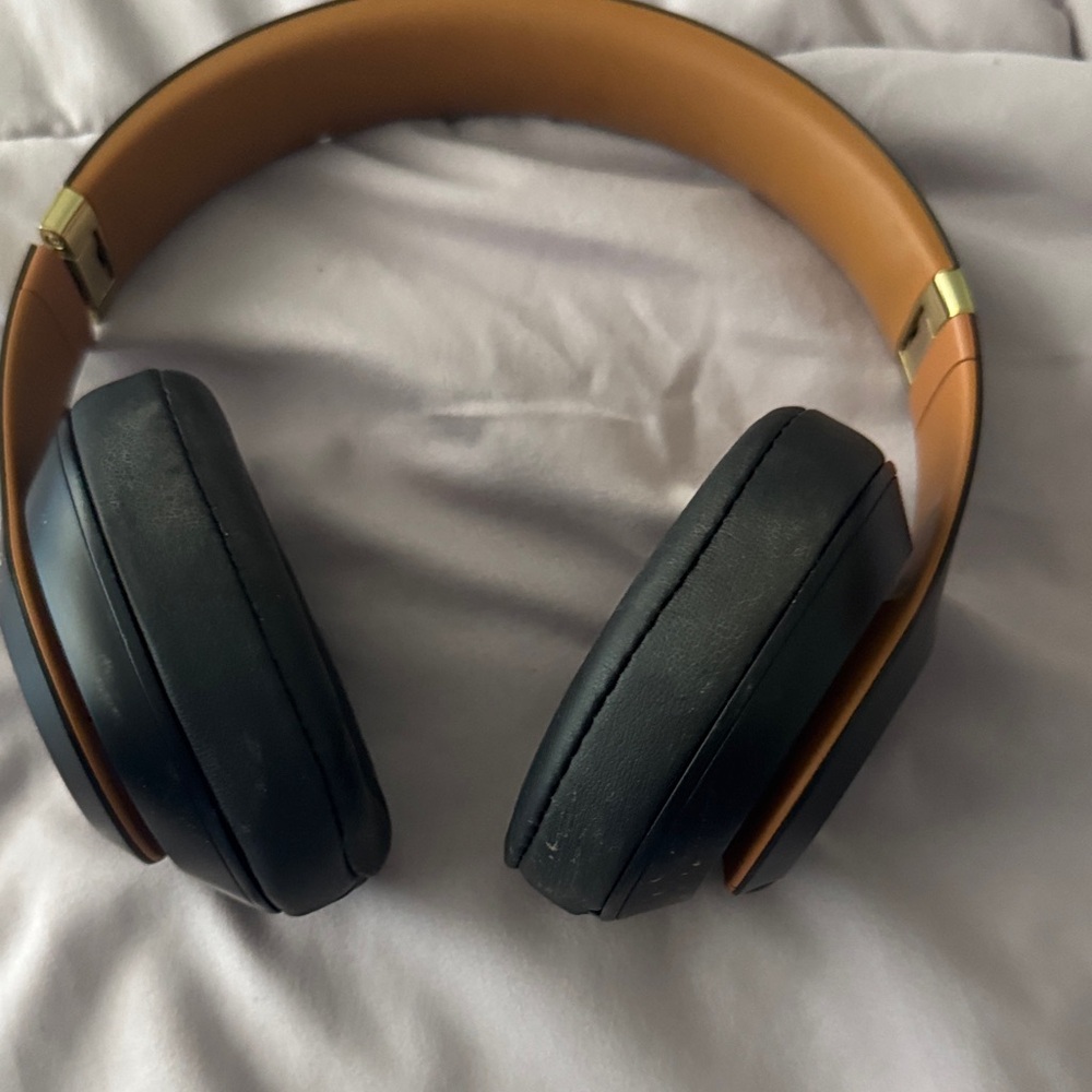Wireless Over-Ear Headphones - Black and Tan